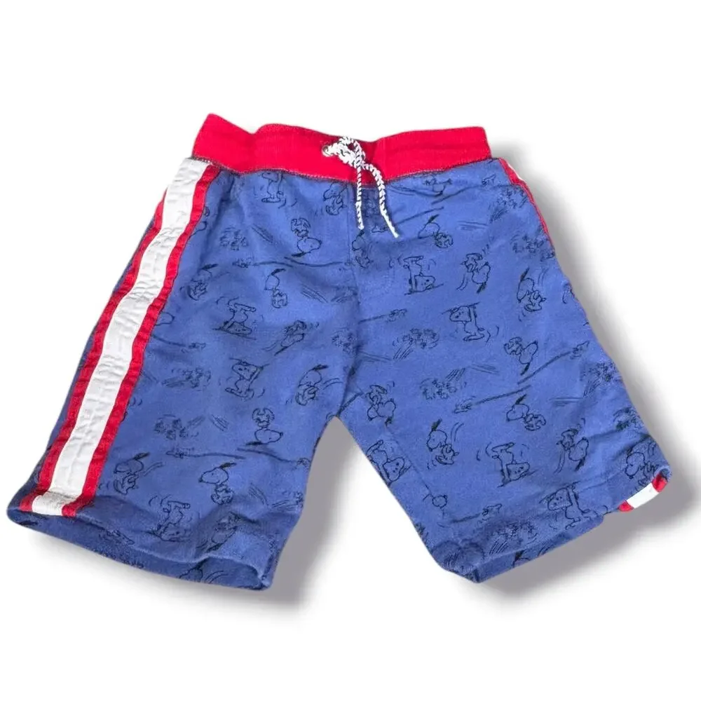 Hanna Andersson Peanuts Snoopy Sweat Shorts French Terry Cartoon Athletic Shorts